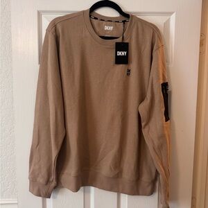DKNY Men's Brown Crewneck Sweater